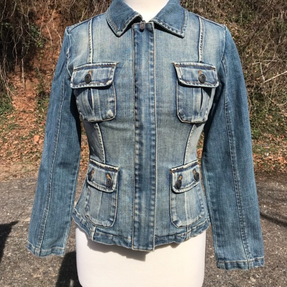 Talbots Petites Stretch Denim Jean Jacket